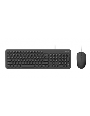 Kit Teclado Y Mouse Philips C334 1000 Dpi C/ Cable